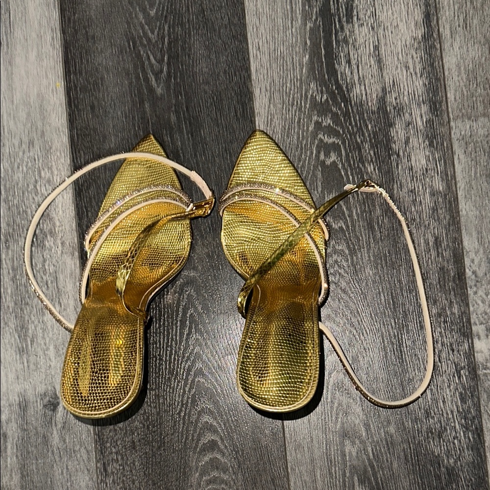 SHEIN Gold Heels